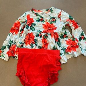 Posh Peanut Winter Lily Dress and Bloomers 6-12 Months